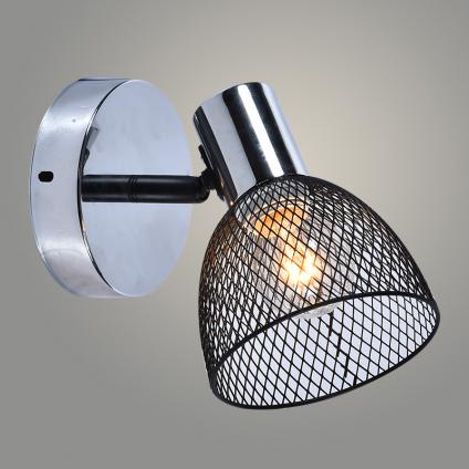 Спот DA5929/1 BK+CR черный/хром 1x40W E14 h180, HN22